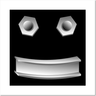 Smiling Steel Beam Face Posters and Art